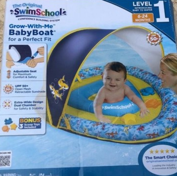 Swim School Grow With Me Baby Boat 6 to 24 Months Adjustable Seat Used - Picture 4 of 4
